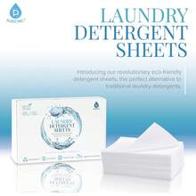 Pursonic  Laundry Detergent Sheets - 30 Sheet (60 Loads) Natural Zero Plastic Laundry Sheets With Powerful Cleaning Power - Travel Essentials, Quick-Dissolving & Mess-Free (Fresh Linen) - 60 Loads - View 2