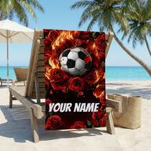 Personalized Children's Beach Towel, Perfect Summer Birthday Gift, Suitable For Various Summer Occasions. Customizable Beach Towel And Accessories, Applicable For Beach, Swimming Pool, Travel, Camping, Yoga And Other Scenarios. - Multicolor - View 8