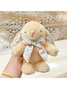 1 buah Boneka Kelinci Plush Lembut Lucu Ukuran 15cm/5.9in, Dengan Liontin Kelinci Bertelinga Panjang dan Pita, Dekorasi, Teman Anak, Gantungan Tas Ransel Pasangan, Hadiah Pesta Paskah - MultiWarna - View 8