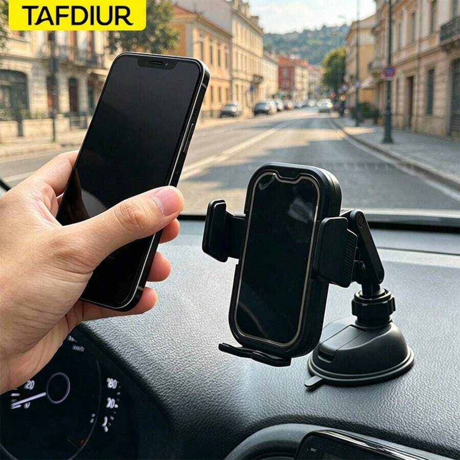 TAFDIUR Adjustable Long Arm 360° Rotatable Car Phone Holder, Multi-Function Suction Cup Phone Stand For Car, Desk, Anti-Shake Anti-Slip Phone Support Bracket, Fits 4.7-7 Inch Smartphones - CL01+PJ04 - View 1