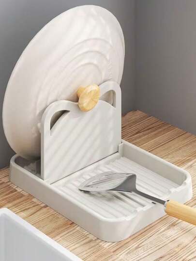 1pc Spoon Holder, Multifunctional Utensil Rack, Kitchen Tool Organizer, Spoon & Spatula Stand, Lid Holder, Scraper Rack