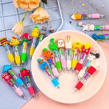 12-Piece Multi-Color Cute And Fun Ballpoint Pen Set, 4-Color Ink Ballpoint Pen Set, Suitable For Party Favors, Classroom Rewards, Birthday Gifts-Colorful Stationery With Cute Design, Ideal School And Office Supplies - 12 件隨機 - 查看 8