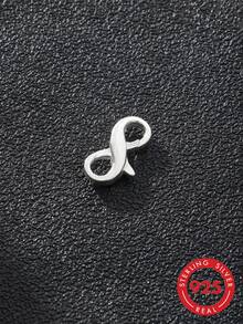 SYMFNY 1 pieza Conector de joyería con símbolo de infinito de plata de ley 925, extensor de pulsera, accesorio DIY - Hebilla en forma de 8 - Ver 9