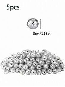 10/5/1pc Mirror Disco Ball Decoration, Mardi Gras Mini Disco Ball Hanging Ornament, Reflective Ball, Suitable For Party Decoration, Birthday, Graduation Ceremony, Bedroom Decor, Home Decor, Wall Decor - Multicolor - View 11