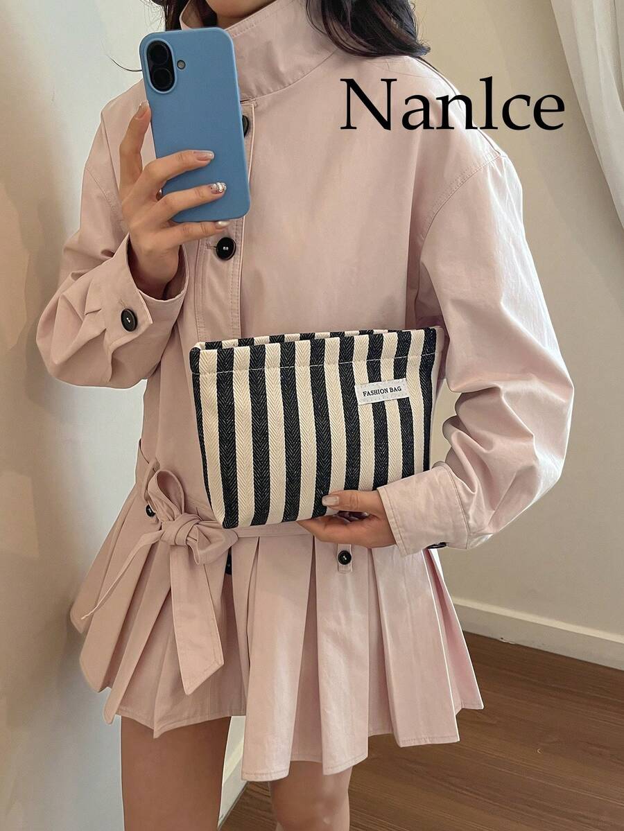 2026 New Fashion Versatile Striped Handbag, Suitable For Various Occasions