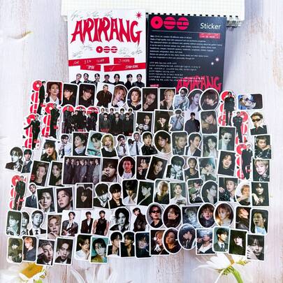 102pcs K-Pop Sticker Set, Comeback Album ARIRANG Merchandise, Exquisite Stickers For Scrapbooking, Diary, Water Bottle, Notebook, Luggage, Gift Wrapping, Birthday Gift, Halloween, Christmas Gifts, Fans Merch