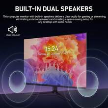 Gawfolk 28 Inch Black 4K UHD Gaming Monitor, 3:2 Ratio IPS Screen, 60Hz, 3840*2560 Resolution, 10-Bit 1.07B Colours, Built-In Speakers & DP Port, Versatile Computer Display For PC Gaming, TV Playback, Office Work & Multimedia Entertainment - UK Plug(220-240V) - View 5