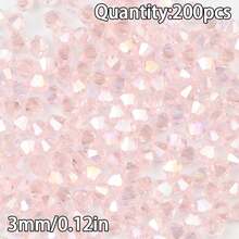 200pcs Multi-Color Diamond Shaped Pointed Beads, Glass Beads, Loose Beads For DIY Jewelry Making Bracelets, Necklaces, Headpieces, Earrings, Handcraft Beading Supplies - DIY Glass Beading - View 21