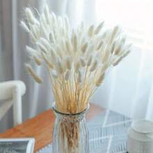 60pcs 16.5 Inch Artificial Red Bunny Tails, Home Decor Fake Bunny Tails Stems, Suitable For Boho Floral Arrangements, DIY Crafts, Home Kitchen And Wedding Decor, Christmas, Thanksgiving, Wreath Making - White - View 4