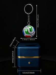Cute Mini Football Keychain, Creative Sports Style Keyring Gift Box, Perfect Bag Decoration, Small Gift For Friends, Party Favors, Or School Rewards - A - View 4