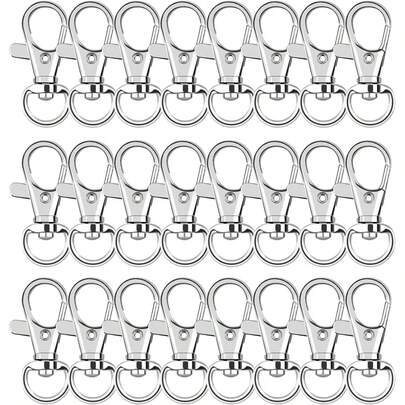 10/50 chiếc móc khóa xoay bằng kim loại, móc cài dây đeo, móc khóa móc chìa khóa, móc càng cua dùng cho móc khóa, trang sức, đồ thủ công DIY (Nhiều màu)