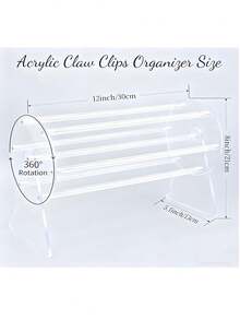 1 chiếc giá đựng băng đô bằng acrylic trong suốt dày dặn, xoay 360 độ, dùng để trưng bày phụ kiện tóc, khăn quàng cổ, trang sức trên bàn trang điểm. - Nhiều màu - Xem 7