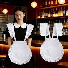 1/3/5pcs Fashion Maid Apron, Cute Ruffle Restaurant Server, White Ruffle Maid Apron, Cute Princess Style Kitchen Home Apron - Multicolor - View 8