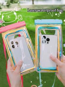 防水手機袋 雷射防水袋 游泳袋 IPX8 防水手機殼 相容 iPhone 手機防水袋 適合海灘與郵輪必需品 觸控螢幕 附掛繩 適用潛水、旅行、海灘、獨木舟、划船、郵輪、水上樂園、激流泛舟 觸控螢幕手機收納袋 可放護照、錢包、鑰匙 觸控螢幕游泳裝備收納袋 送禮給女性、男性、女孩、男孩、妻子、伴侶、學生 情人節、母親節、生日、畢業禮 - 彩色 - 查看 9
