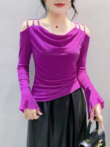 Women Tops - Purple - View 4