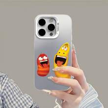 Gusanos divertidos, amarillos y rojos, con forma de .funda de teléfono Fundas compatibles con ,Apple,VIVO,OPPO,,, y Honor.Fabricadas en silicona TPU,ofrecen protección contra golpes y caídas. - Blanco - Ver 6