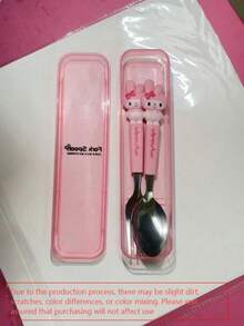 SANRIO 2件套卡通小猫、旋律和布丁狗餐具勺子套装，适合家庭聚会、野餐、露营和宿舍使用，也是生日礼物、母亲节礼物、餐厅、厨房用品、旅行配件、婚礼等场合的理想之选。四季皆宜，可用于盛放开胃菜、甜点和搅拌食物，也是圣诞节和开学季的理想礼物。防漏食品包装和餐具，可微波炉加热，适合女性使用。 - 彩色 - 查看 15