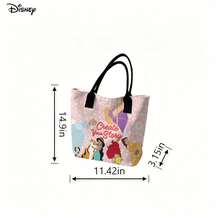 Túi tote vải canvas Disney Princess, "Create Your Story" (Hãy tạo nên câu chuyện của riêng bạn), in hình toàn các nàng công chúa, thích hợp sử dụng hàng ngày. - Hồng - Xem 4