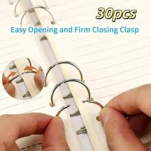 30个1英寸活页夹环，活页夹环，闪卡环，索引卡环，夹环 - 30個 - 查看 2