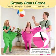 Multi Color Team Grandma Pants Yard Game, 2 Balls And 1 Pump And 1 Harness - A Complete Adult Party Set Suitable For 8 Or More Players, Backyard And Outdoor Group Games For Family And Friends Gatherings - View 7