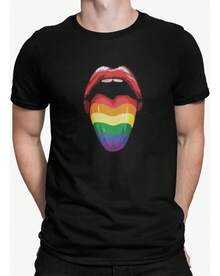 Playeras De Labios Pride - Negro - Ver 1