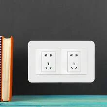 1 pièce Autocollant mural décoratif minimaliste anti-poussière de 20 cm/7,87 po pour interrupteur de salon, couvre-interrupteur décoratif pour la maison - B - Voir 10