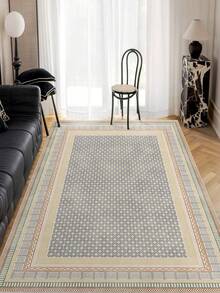 Modern Round Washable Non-Slip Area Rug – Thin Soft Living Room Carpet, Kitchen Rug & Runner, Home Decor Rug - Creamy White - View 3