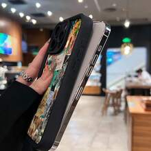 Collage vibrante del mar de verano italiano de Luca Alberto.funda de teléfono Fundas compatibles con ,Apple,VIVO,OPPO,,, y Honor.Fabricadas en silicona TPU,ofrecen protección contra golpes y caídas. - Negro - Ver 5