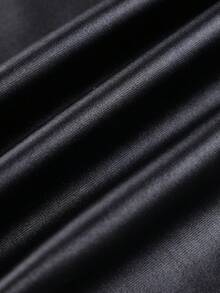 女士优雅黑色七分裤，弹力开衩裤脚，适合春夏休闲约会、锐舞音乐节、乡村音乐会、外出穿着 - 黑色 - 查看 6