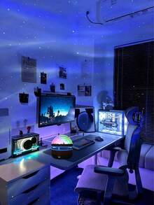 USB Powered LED Aurora Projector - Adjustable Northern Lights Ceiling Lamp With Remote Control, Suitable For Bedroom And Party Decoration - 多色光 - 查看 2