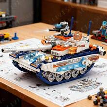 Navy War Chariot, barco del ejército, modelo de avión, buques de , bloques de construcción compatibles con , juego de construcción para niños, juguetes de ladrillos - 41077 sin caja - Ver 20
