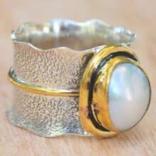 Fashionable Elegant Minimalist Luxury Wide Band Ring, Suitable For Festive Gatherings And Daily Wear - Gold - View 4