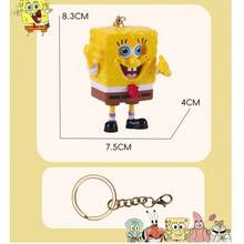 SpongeBob SquarePants 1pc Cute FaceChanging Keychain,Cartoon PVC Pendant, Stylish Decor For Backpack & Car Key,Fun Character Doll Collectible.Versatile Ornaments For Home And Office,Wonderful Presents For Birthday, Holiday,Graduation And Party Use.(Random Style) - Multicolor - View 11