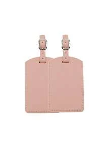 Solid Color PU Leather Luggage Tag, Simple Black Suitcase Tag, Gold Leather Luggage Tag, Pink And Rose Red Travel Vacation Women's Luggage Tag, Unisex Couple Suitcase Handle Tag, Adjustable Buckle - Multicolor - View 23