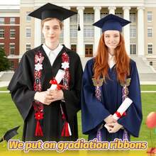 Class Of 2026 Graduation LeisPurpleandGold Double Ribbon Lei Handmade Butterfly Accory Graduation Gift For Her Him - Vàng tím - Xem 6