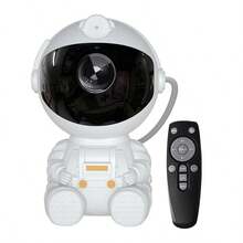 Lampe de projection de galaxie d'astronaute - Lumière de ciel étoilé et de nébuleuse, télécommande portable, alimentée par USB, gradable, changement de couleur, décoration de bureau, capteur infrarouge, convient pour la salle de jeux/la salle de cinéma maison/la décoration de plafond - Multicolore - Voir 10
