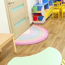 1PC Rainbow Doormat, Welcome Doormat, Semi-Circular Rug Printed With Inspirational Quotes, Bohemian Style, Non-Slip And Stain-Resistant, Suitable For Children's Rooms And Classrooms (Neutral Color). Children's Day. - Pink Pastel - View 6