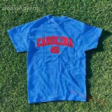 2026 Summer New Printed Short Sleeve Tops, Vintage Gators Shirt, Carolina Team Shirt, Sports Teams Collection, Team Pattern Series Tops, Gift For Fans, Available In All Sizes-Unisex Loose - Fit Comfortable Vintage Street - Style Cotton T - Shirt Top-L91 - 藍色2 - 查看 12