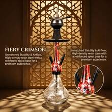Bộ Shisha đầy đủ phụ kiện 20.07" (Shisha cá nhân du lịch) 1 ống hút kèm chén sứ, kẹp, đầu hút, giấy bạc và các phụ kiện khác. Bộ Shisha cao cấp hoàn chỉnh. - Một cỡ - Xem 3