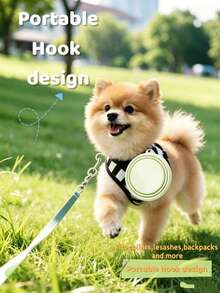 Foldable Portable 350ml/600ml Pet Dog Bowl, Silicone Pet Food & Water Bowl, Outdoor Camping Hiking Pet Feeding Bowl With Carabiner - Multicolor - View 5