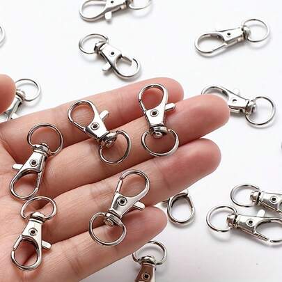 Bộ 20/50/100 móc khóa càng cua xoay bằng hợp kim kẽm, chất lượng cao, thích hợp dùng cho dây đeo, móc khóa, nhẫn, túi xách, thẻ, làm đồ trang sức và đồ thủ công DIY, sử dụng đa năng hàng ngày.