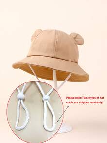 1 chiếc mũ chống nắng tự làm cho bé trai/bé gái, kiểu dáng vuông vức, có trang trí tai. - 1PC - Xem 21
