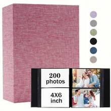 1 cuốn album ảnh 4x6 inch với 200/300/600 ngăn đựng ảnh, trang bên trong màu đen, bìa cứng bằng vải lanh, album ảnh dung lượng lớn, quà tặng sinh nhật, Giáng sinh, đám cưới, kỷ niệm, quà tặng học sinh. - Thường xuyên - Xem 20