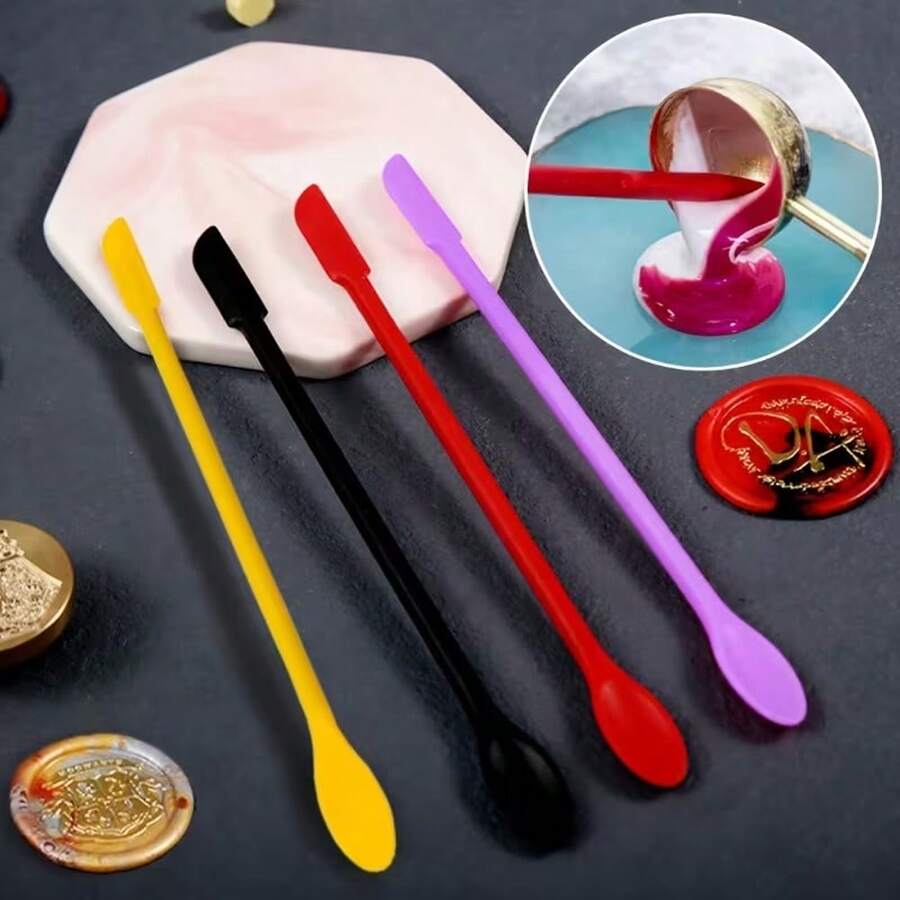 Bộ 3 dụng cụ niêm phong sáp silicon hai đầu, thìa khuấy sáp đa chức năng, dụng cụ cạo silicon chịu nhiệt, thích hợp để làm sạch thìa sáp, trộn nhựa epoxy trong các dự án nghệ thuật và thủ công, một phụ kiện tuyệt vời cho các dụng cụ niêm phong sáp. - Một kích cỡ phù hợp cho tất cả - Xem 1