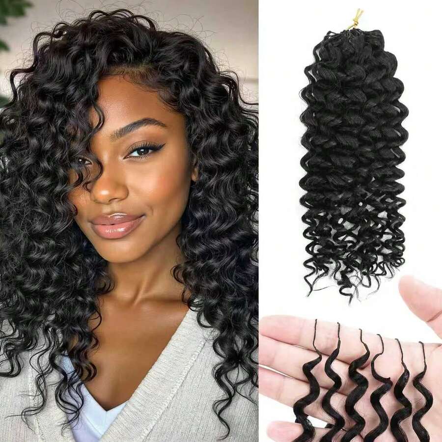 Easter Luxury  Deep  Human Hair Bundles Virgin Hair Extension 1pc High Grade Real Double Weft Hair Weave High Gloss Long Lifespan Hair Daily & Salon Quality Use Soft & Silky Premium Invisible Hair Extensions 22 Inch 120g Knotless Pre-Separated Crochet 3c4a Water Curly Hair Lightweight Reusable Virgin Hair Extensions For Women Natural Black Color Gifts Hair Accerssories Christmas Decrotions Burmese Curly Crochet Human Hair Knotless Pre-Separated Feather Human Crochet Hair Lightweight Reusable Will Give You Shining Look For Daily Life, And Theme Parties And So On Pelucas De Cabello Glueless Human Hair Wig Wavehuman Hair Wig Human Hair Weft Real Hair Extensions Clip In Hair Weft Keratin Bond Hair Weft Seamless Hair Weft Christmas Glitter Hair Xmas Hair Accessories Crimson Red Human Hair Volumizing Hair Weft Christmas Human Hair Weft - Crimson Red Bouncy WaveLuxe Gifts For Moments That Matter. #PremiumGifts Your 2026 Beauty Glow-Up Awaits. - Natural Black - 查看 1