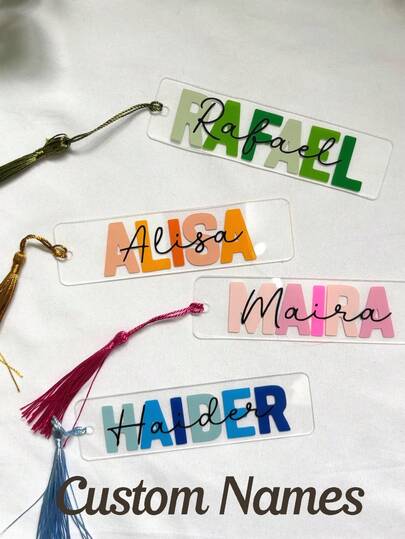 Marcapáginas de acrílico personalizados, marcapáginas personalizados, regalos personalizados, obsequios personalizados, marcapáginas con nombre, marcapáginas, marcapáginas de acrílico, amantes de los libros, mini marcapáginas, marcapáginas pequeños