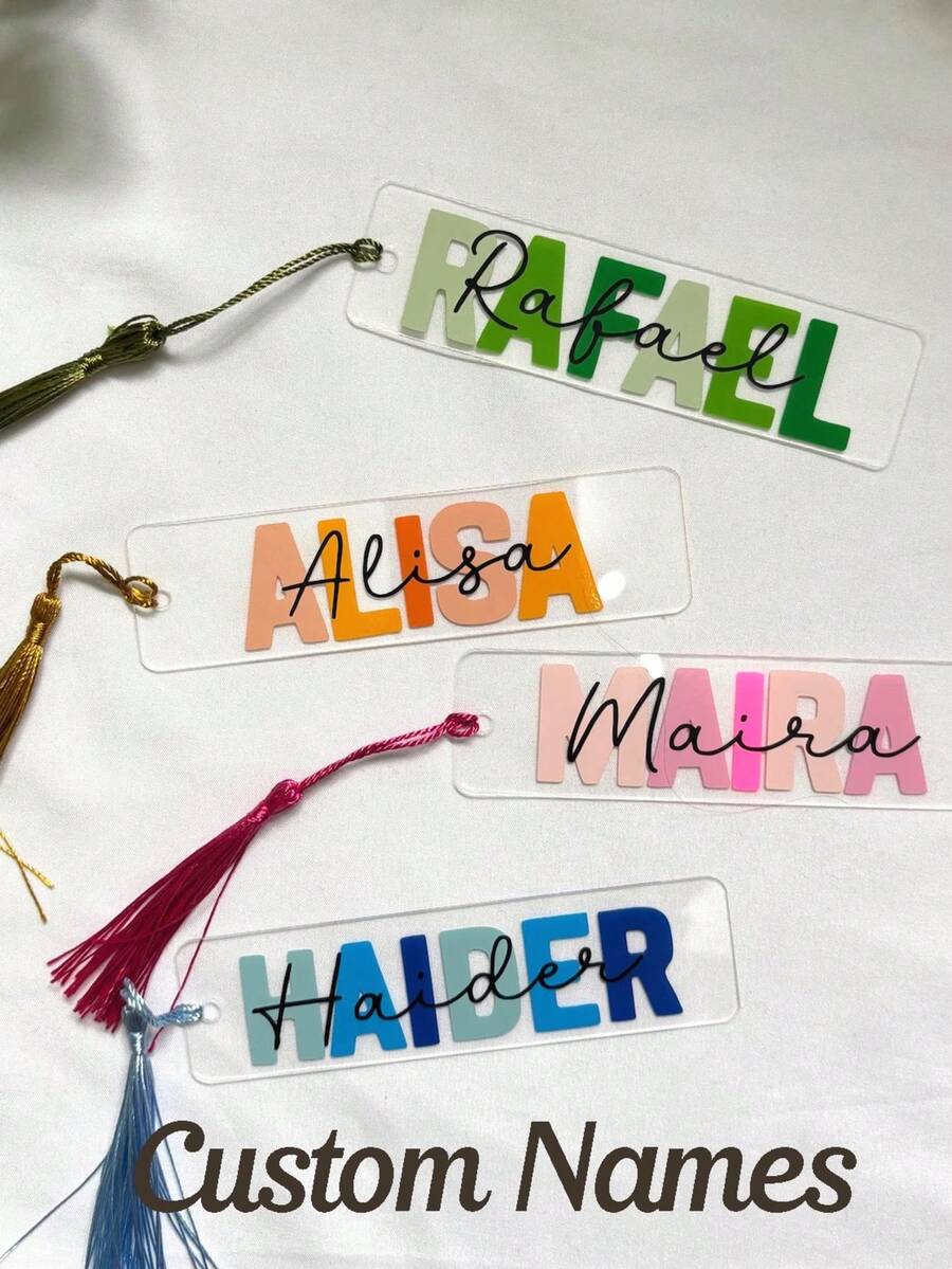 Personalized Acrylic Bookmarks, Customized Bookmarks, Personalized Gifts, Personalized Presents, Name Bookmarks, Bookmarks, Acrylic Bookmarks, Book Lovers, Mini Bookmarks, Small Bookmarks