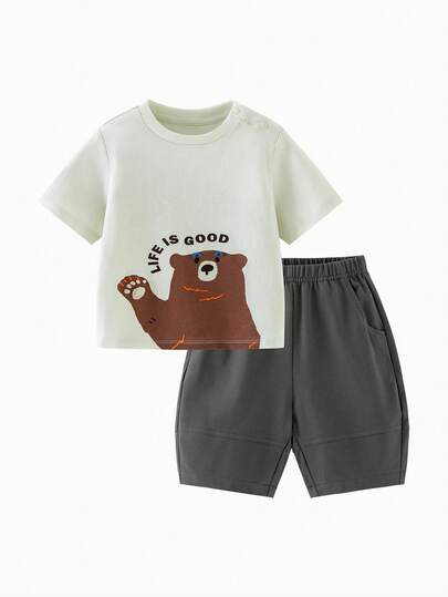 mini bala Bộ trang phục mùa hè 2026 dành cho trẻ em, thấm hút mồ hôi, nhanh khô, hợp tác cùng nghệ sĩ.