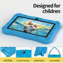 Máy tính bảng điện tử dành cho trẻ em/RAM 4GB + ROM 64GB/Máy tính bảng 7 inch/Bộ xử lý 4 nhân 1.3GHz/Android 13 MTK8321/Màn hình IPS độ phân giải cao 1280x800/Camera 2MP+5MP/Pin dung lượng lớn 4000mAh/Hỗ trợ WiFi, trò chơi giáo dục và kiểm soát của phụ huynh/Sử dụng nhựa ABS + Silicone BDF X2 (Bao gồm: Hộp đựng/Cáp dữ liệu/Sách hướng dẫn/OTG/Kim chọc thẻ) - Nhiều màu - Xem 7