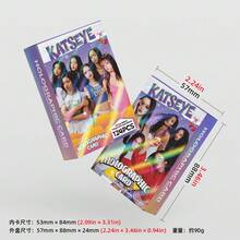 124pcs Laser Holographic KATSEYE Shiny Photo Cards, Stickers, LOMO Cards, Greeting Cards - Multicolor - View 5
